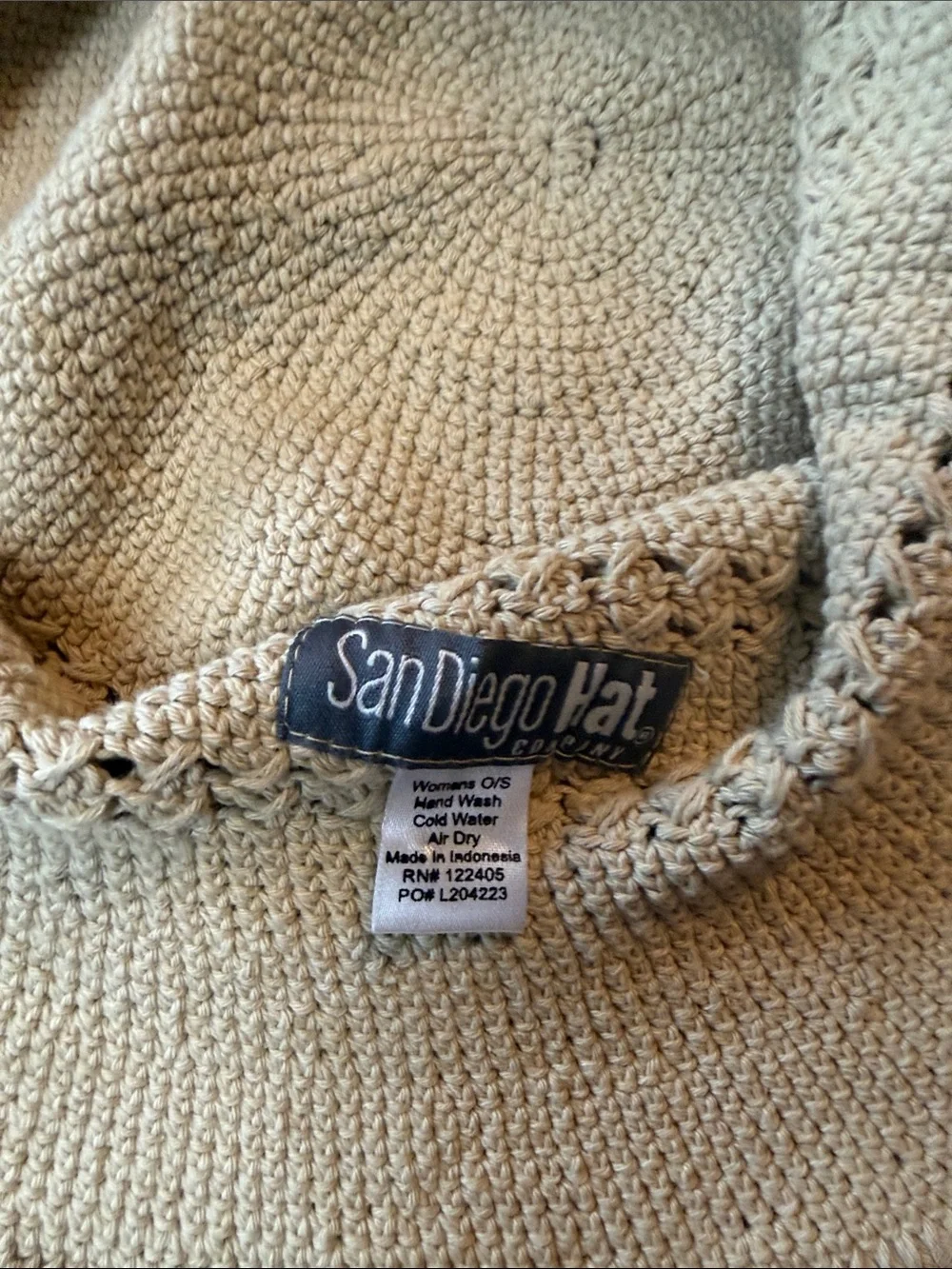 Women’s Cream Crochet Sun Hat-Lightweight Beach Hat
